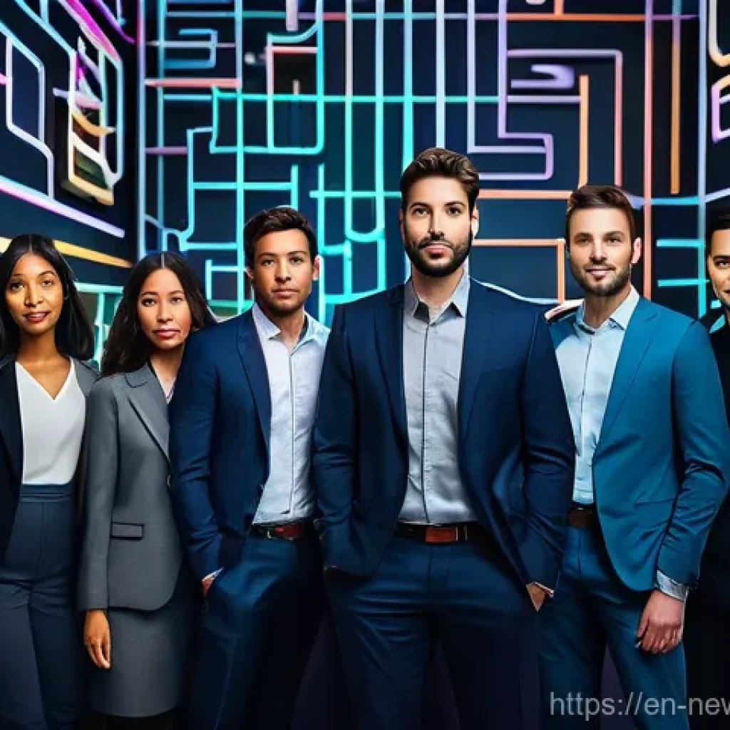 스타트업 심사에서 주목해야 할 성과 지표 - **Prompt:** A dynamic, wide-angle shot capturing a diverse group of young, ambitious startup founder...