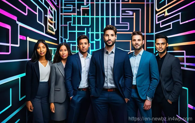 스타트업 심사에서 주목해야 할 성과 지표 - **Prompt:** A dynamic, wide-angle shot capturing a diverse group of young, ambitious startup founder...