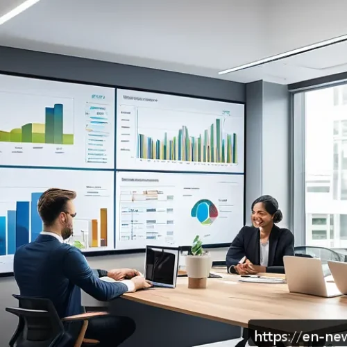 Home 17 스타트업의 재무 건전성을 평가하는 법 - A modern startup office scene with diverse young professionals gathered around a large touchscreen f...