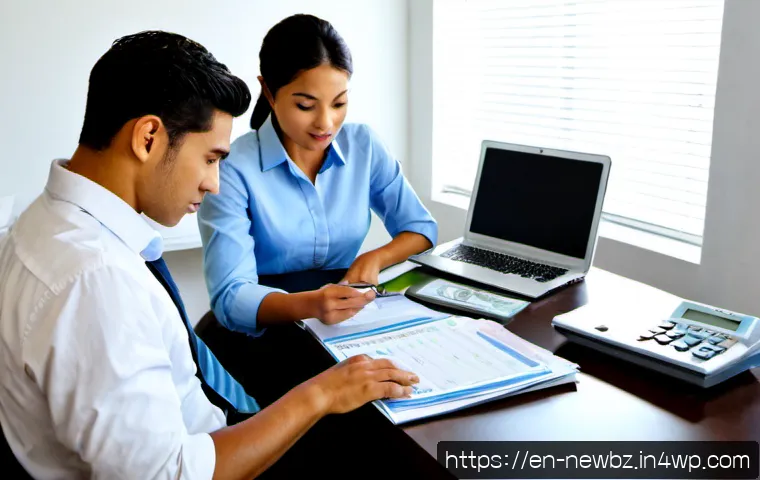 Home 17 초기 스타트업의 자산 및 부채 관리 방법 - Photorealistic early-stage startup founders in a bright modern small office, two diverse professiona...